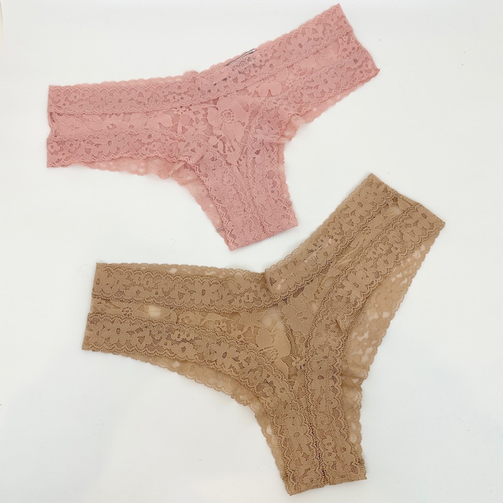 Victoria’s Secret Cheeky Lace Panties Women’s Size Medium *Lot of Two*